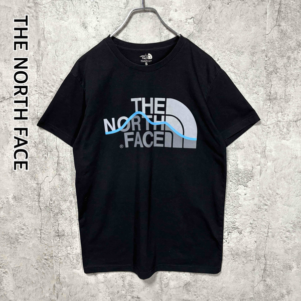 *ザノースフェイス プリントロゴ Tシャツ 半袖Tシャツ ユニセックス クルーネック 黒 ブラック Sサイズ THE NORTH FACE