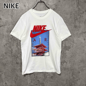*NIKE ナイキ 半袖Tシャツ ビッグロゴ 五重塔 桜 ユニセックス ホワイト 白 Sサイズ
