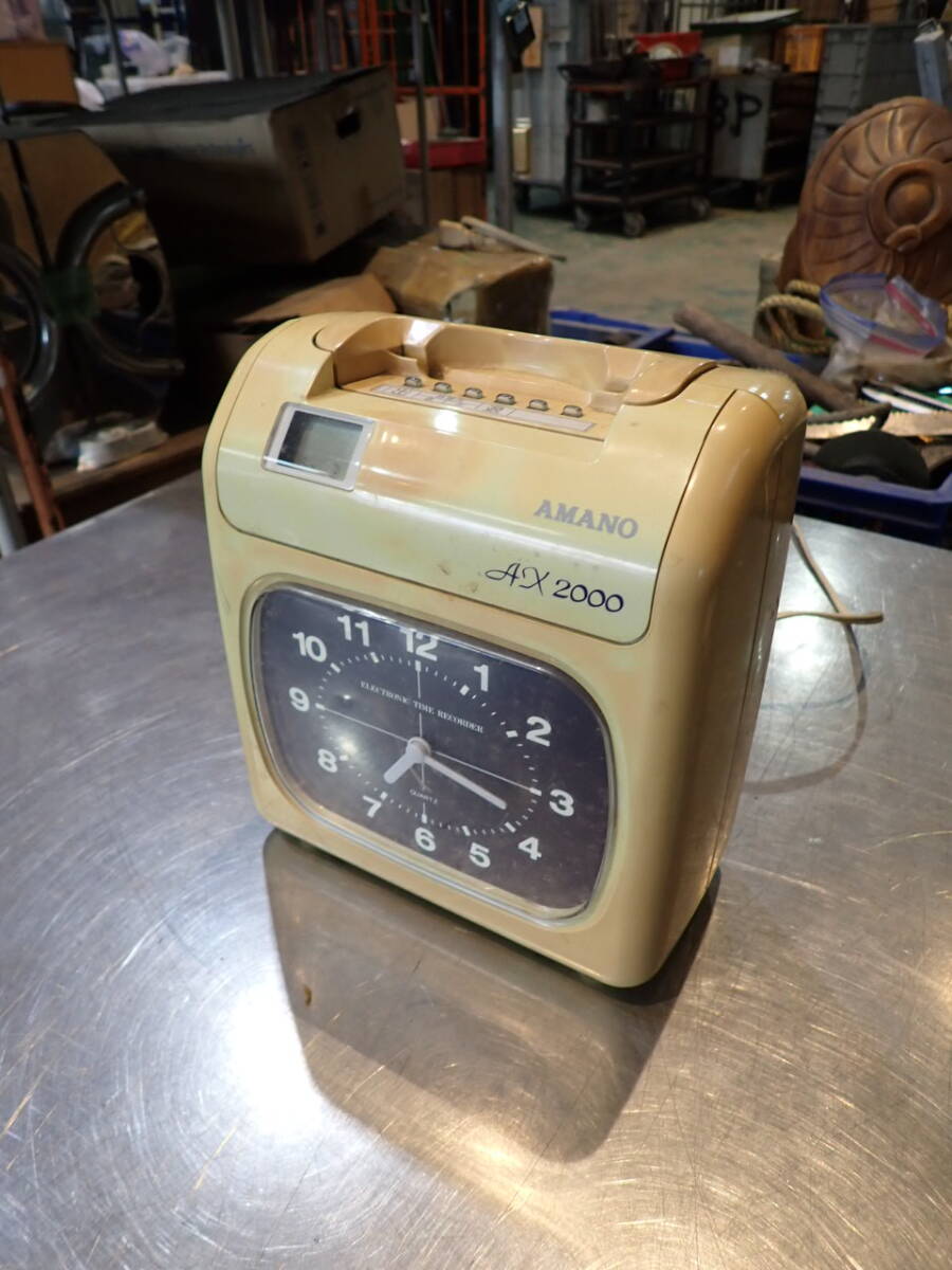 AMANO アマノ BX1600 タイムレコーダー タイムカード 鍵付き 中古品