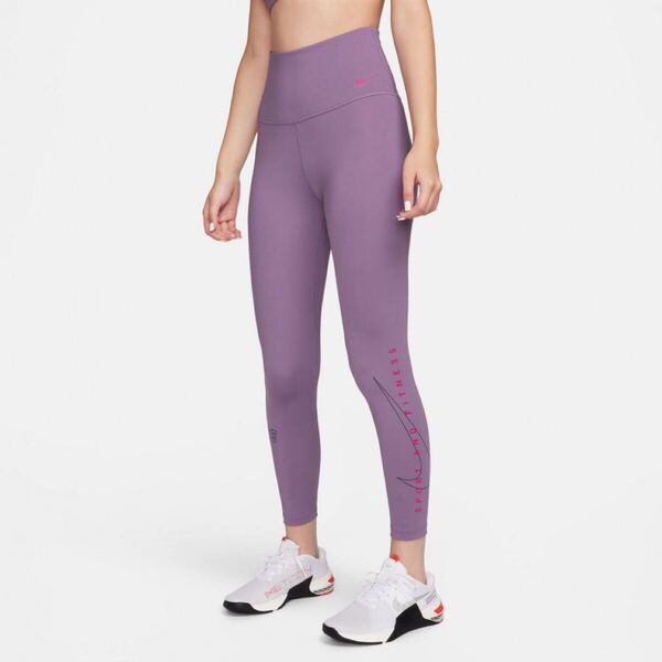 M 新品 ナイキ ワン タイツ グラフィック フルレングス レギンス ハイライズ NIKE スパッツ パープル