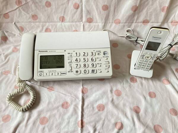送料無料★動作確認済★Panasonic★パナソニック★FAX★ファクシミリ★KX-PD215-W(親機)★KX-FKD404-W1(子機)★中古★