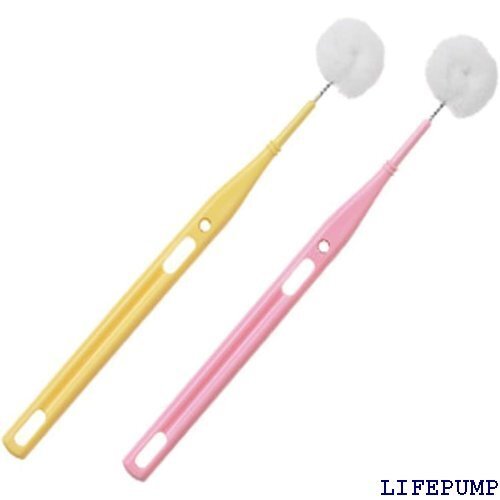 モアブラシ 2色1セット イエロー&ピンク各1本 オーラル ケア 口腔器材 13129
