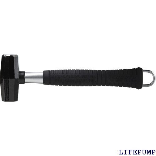 土牛 吊金具付パイプ柄石頭鎚 0.9kg 02987 13486