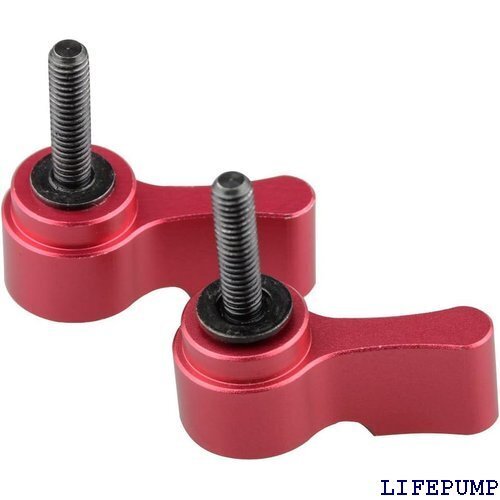 CAMVATE M4 15mm 蝶ナット 手回しネジ ンプ ロック レールブロック ロッドサポート 用 赤2点 13912