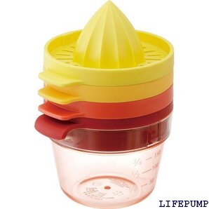 リス 調理機セット レモン絞り おろし エッグセパレ ジャーカップ レッド 300ml リベラリスタ 日本製 14339
