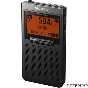 ソニー PLLシンセサイザーラジオ SRF-T355 M対応 片耳イヤホン付属 ブラック SRF-T355 B 14396