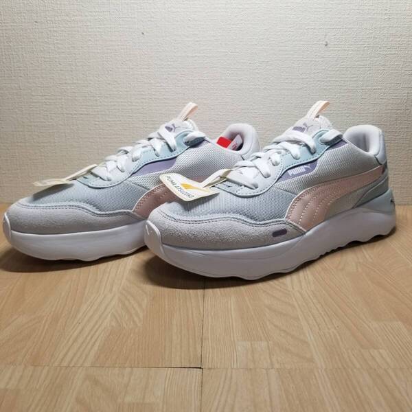 【特価品】送料無料・新品未使用!!プーマ PUMA カジュアルシューズ / ランテイムド プラットフォーム / ブルー 定価8690円 23.5cm