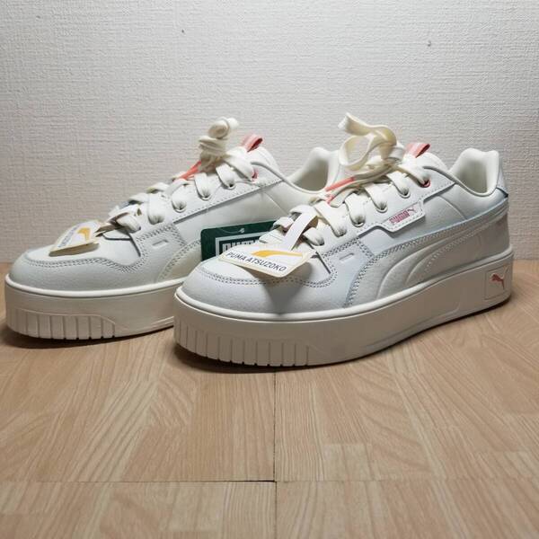送料無料・新品未使用!!プーマ PUMA カジュアルシューズ スニーカー / キャリーナ ストリート LUX / クリーム 定価10450円 24.5cm