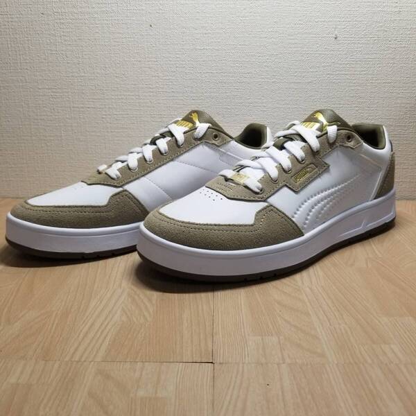 送料無料・新品未使用!!プーマ PUMA カジュアルシューズ スニーカー / コート クラシック LUX SD / ホワイト×ベージュ 26.0cm
