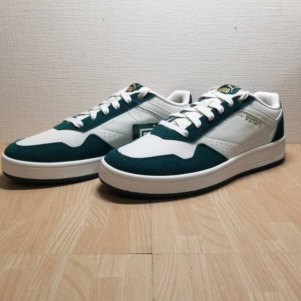 送料無料・新品未使用!!プーマ PUMA カジュアルシューズ スニーカー / コート クラシック SD / クリーム×グリーン 27.0cm