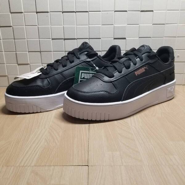 送料無料・新品未使用!!プーマ PUMA カジュアルシューズ スニーカー / キャリーナ ストリート / 黒 ブラック 定価8690円 24.0cm