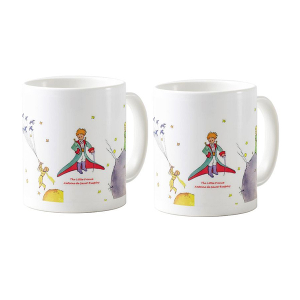 星の王子さまのマグカップ 2個セット(星の王子さまのコースター 2個のオマケ付き!)