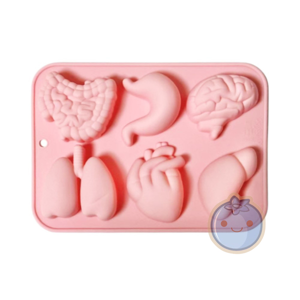 新品(送料無料)人体 内臓 シリコンモールド型 脳型 脳の形 脳みそ 心臓 肝臓 大腸 胃 肺 頭 面白い ドッキリ チョコ型 製氷器 製氷皿