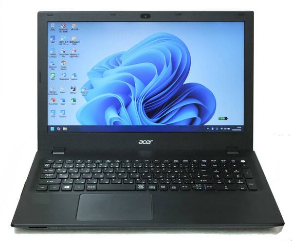 薄型ハイスペック★acer TMP257M SSD240GB core i3 メモリ-8GB Win11(24H2) 15.6' office2021 カメラ bluetooth★美品 管9779