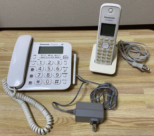 ◆即決 VE-GD23DL-W Panasonic パナソニック コードレス電話機 親機 VE-GD23-W 増設 子機 KX-FKD403-C パナソニック
