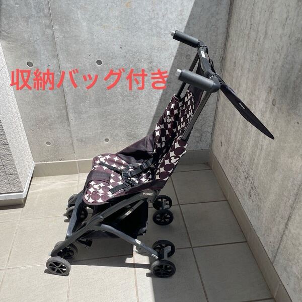 Good baby ポキット ミッキーマウス 折りたたみベビーカー 収納バッグ付き
