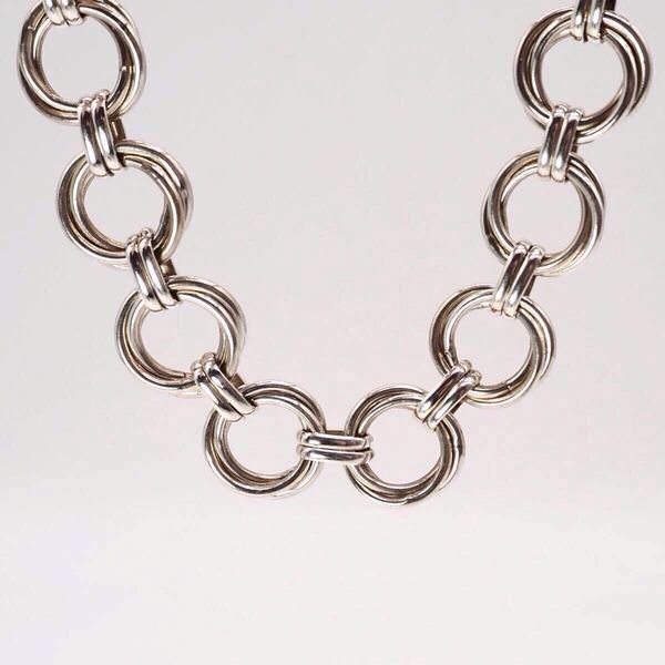 Tiffany&Co. ビッグ トリプル リンク ネックレス シルバー925 ティファニー