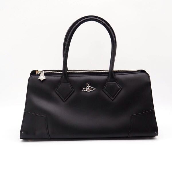 Vivienne Westwood レザー ハンドバッグ ブラック ヴィヴィアンウエストウッド