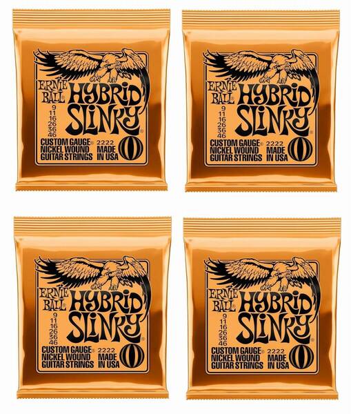 【4個】ERNIE BALL 2222 エレキギター弦 (09-46)