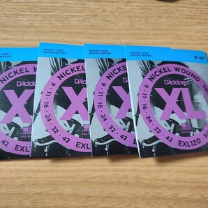 【4個】D'Addario ダダリオ EXL120 エレキ弦 .009-.042