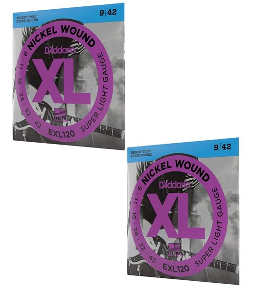 【2個】D'Addario ダダリオ EXL120 エレキ弦 .009-.042