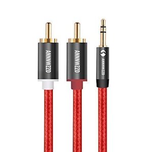 LinkinPerk RCA 3.5mm 変換 オーディオケーブル 赤白 オス to 2*オス RCA ケーブル Y スプリッタ TV