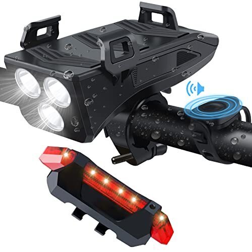 自転車 ライト LED ロードバイクライト 防水 USB充電式 自転車ヘッドライト クロスバイクライト 高輝度 80 モバイルバッテリー