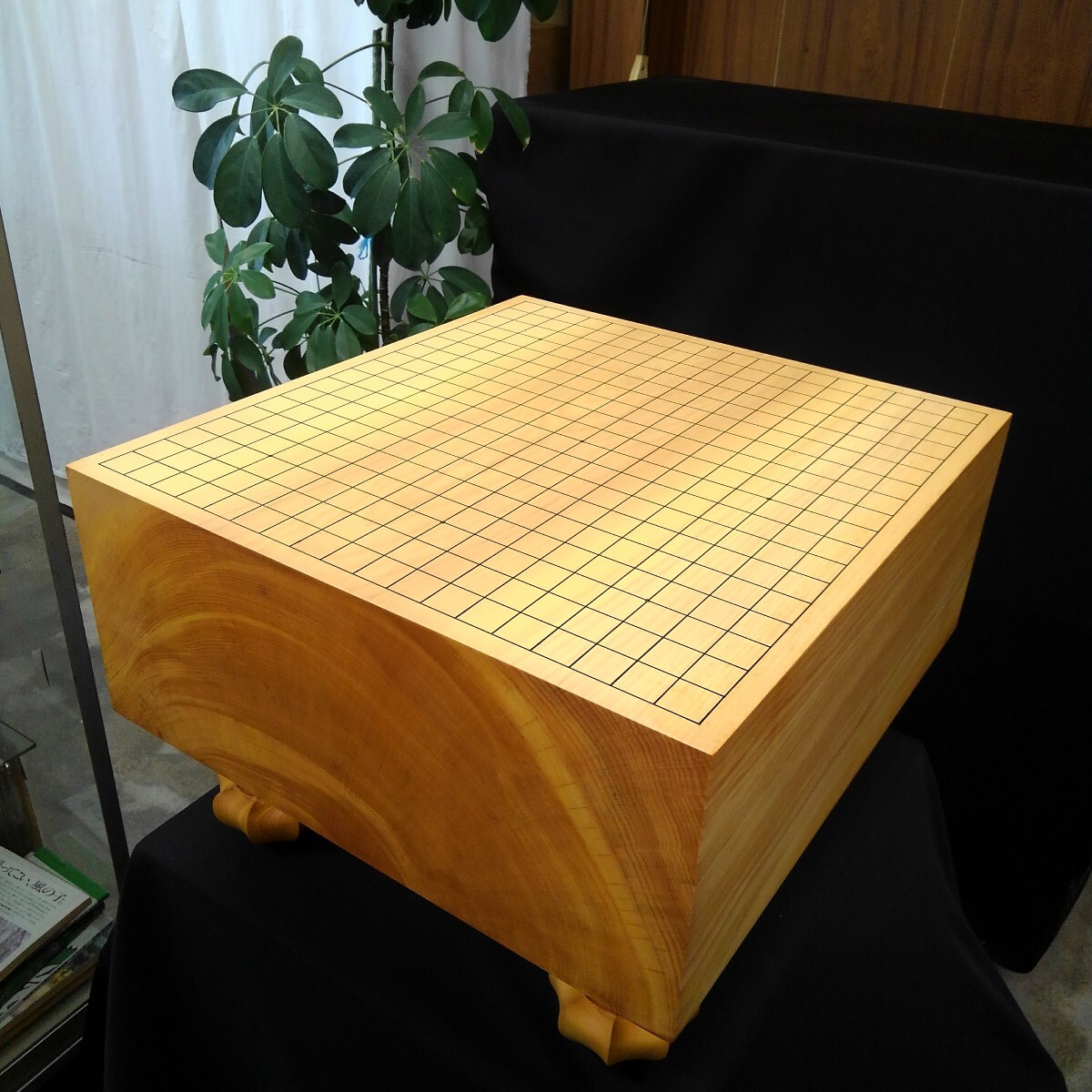 本榧足付碁盤 4寸（天柾） ga40026 | 前川榧碁盤店