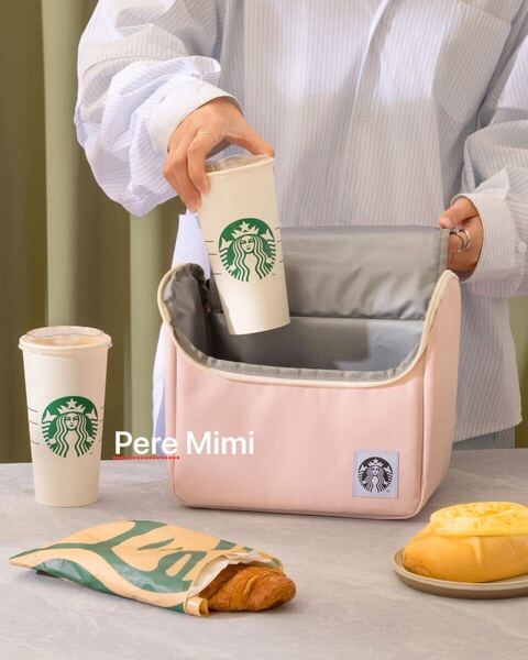 台湾 スターバックス 保冷バッグ 海外 スタバ ピンク オンライン 限定 Starbucks トートバッグ