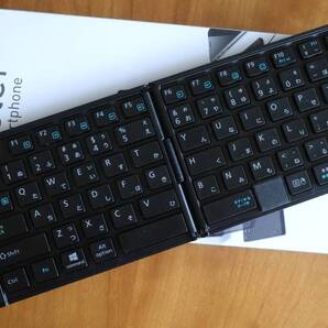 未使用に近い★ELECOM 折りたたみBTキーボード★TK-FLP01PBK タッチパッド搭載★Win,Android,iOS対応