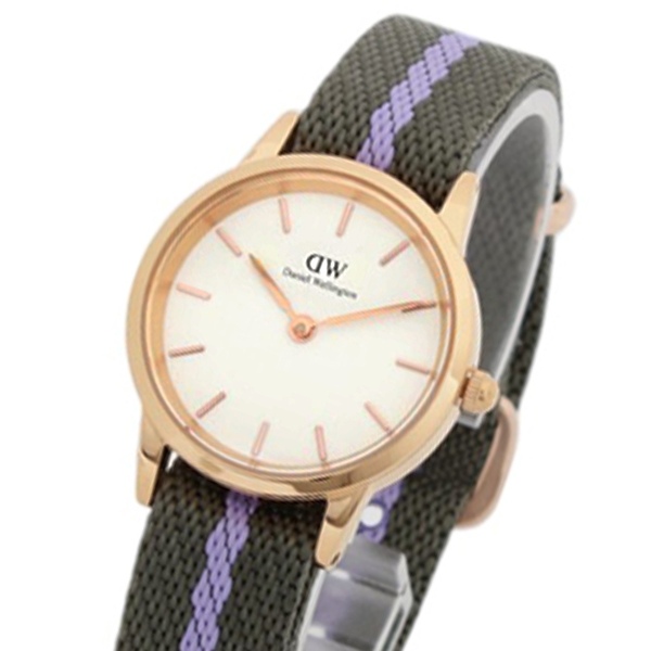 ダニエルウェリントン DANIEL WELLINGTON Iconic 28mm Green Nato RoseGold White DW00100680 腕時計 レディース オフホワイト クオーツ