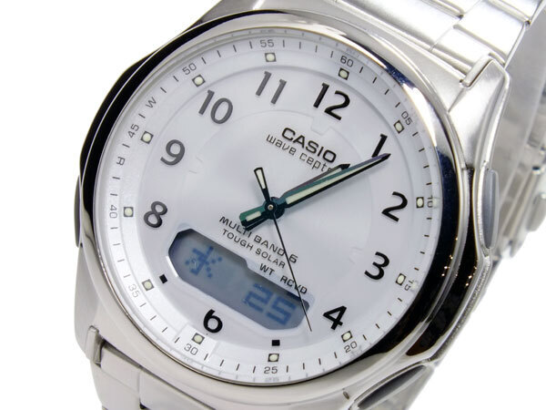 カシオ CASIO ウェーブセプター WAVE CEPTOR ソーラー メンズ 腕時計 WVA-M630D-7AJF ホワイト