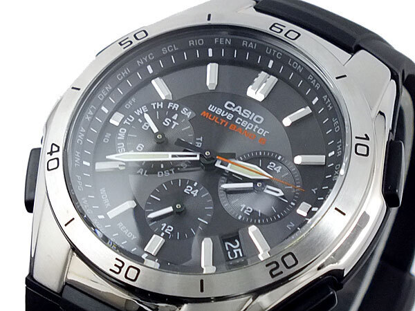 カシオ CASIO ウェーブセプター WAVE CEPTOR 電波 ソーラー 腕時計 WVQ-M410-1AJF ブラック ブラック