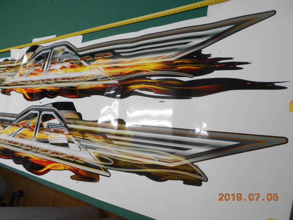 オリジナル 受注 ステッカーゴールド クローム風 AERO GEAR エアロギア AG21 3次曲面対応 3M製品 屋外耐候ラミネート加工済 送料込A1