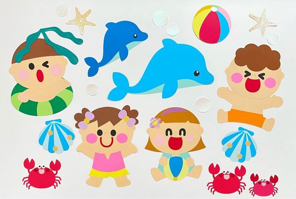 壁面飾り 夏 7月 8月 海 保育壁面 クラス装飾 保育園 幼稚園 学童 児童館 施設