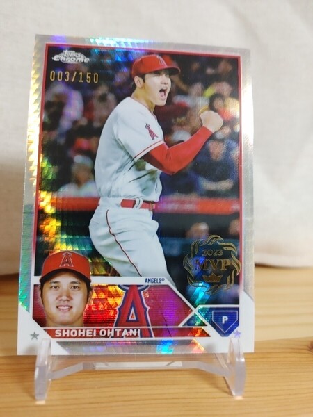 希少 大谷翔平 2023 MVP buyback topps chrome リフラクター reflector エンゼルス ドジャース サインなし