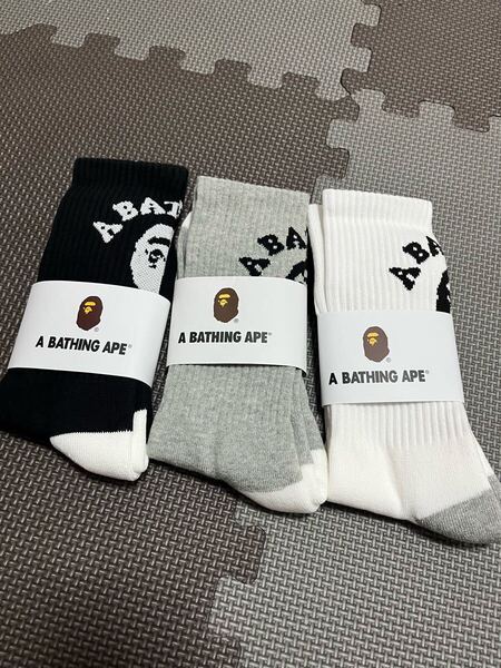 A bathing ape アベイシングエイプ ソックス 男性 socks man’s 3足