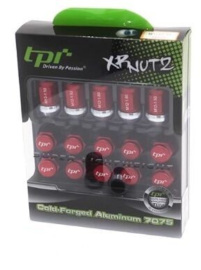 ホイールナット レッド 軽量 高強度 A7075(超々ジュラルミン) TPIブランド M12×P1.5 19HEX 全長35 20個入り 新品未使用