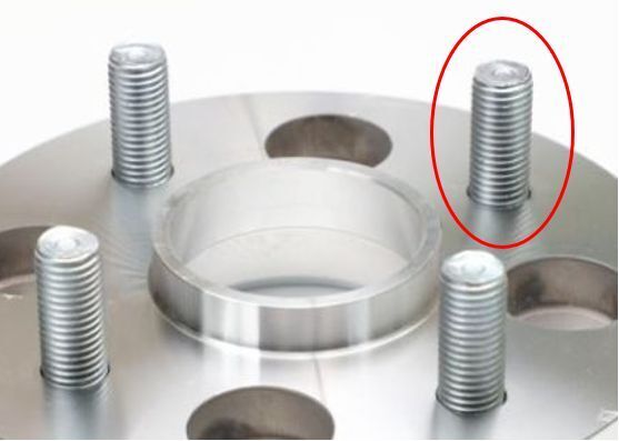 ワイドトレッドスペーサー 10mm厚 ハブボルト交換用 ネジピッチ変換 M12×P1.25 全長36mm 4本 未使用品