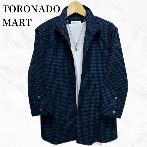 TORNADO MART ZERO 七分袖シャツ ネイビー紺色 トップス