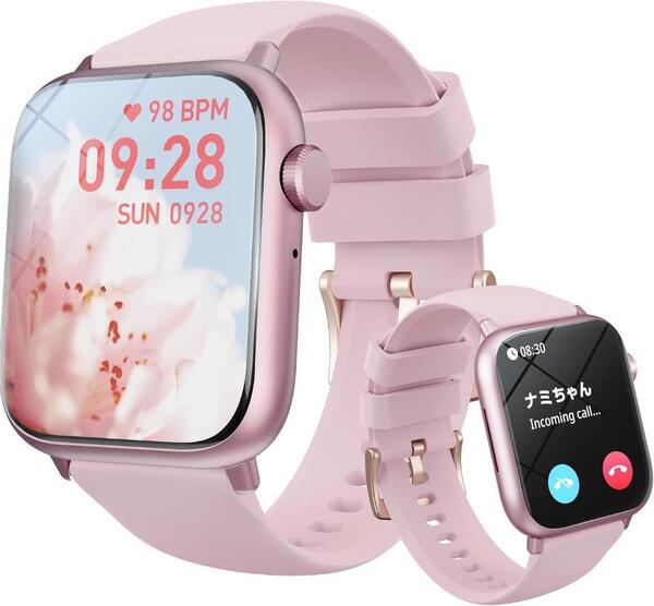 スマートウォッチ 1.85インチ大画面 通話機能付き LINE 着信通知