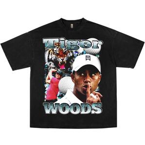 タイガーウッズ ゴルフ Tシャツ ブラック vintage\,