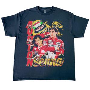 アイルトン・セナ F1 レーサー Tシャツ 黒 vintage