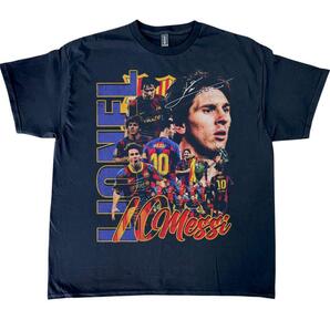 メッシ Messi Tシャツ ブラック バルセロナ vintage 90s