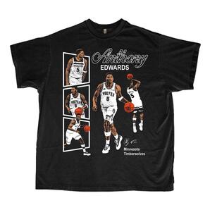 アンソニーエドワーズ NBA バスケ Tシャツ ブラック ウルブズ
