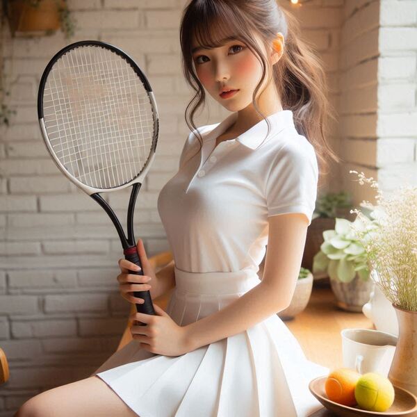 白いテニスウエア女子高生JK写真館アイドルモデル写真集2千円DVDR送料込み