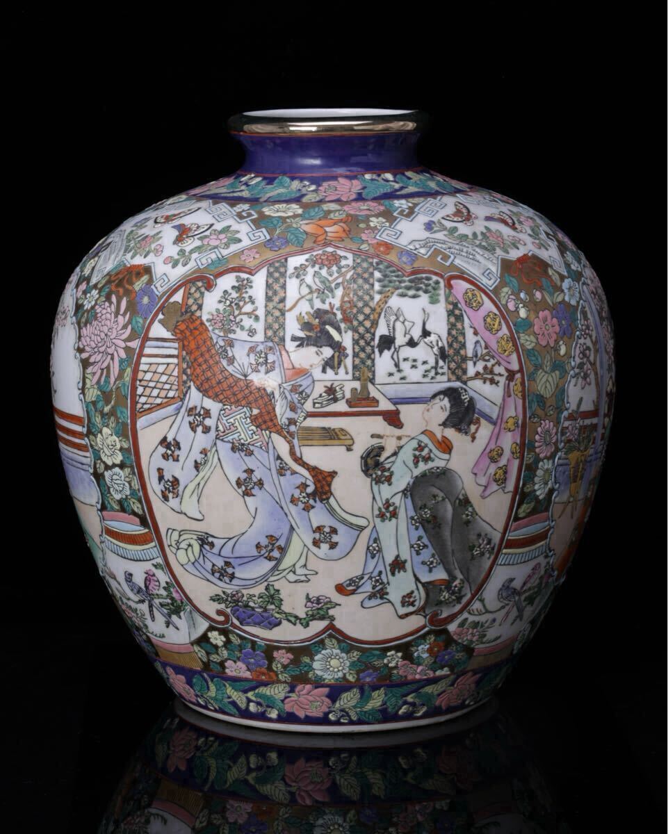 中国 色絵 染付 花瓶 古美術 古陶磁 茶道具 飾壺 - メルカリ
