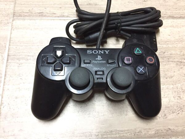 ★動作良品即決★PS2 SONY純正品 コントローラー デュアルショック2 ブラックM2