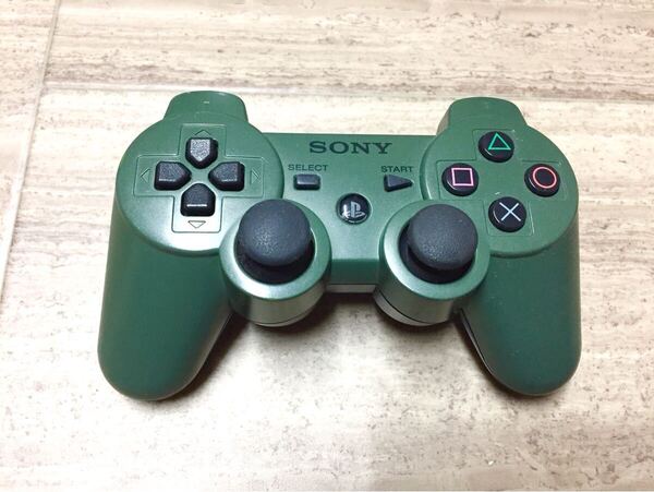 ★動作良品即決★分解清掃済み★PS3 SONY純正品 コントローラー デュアルショック3 グリーン