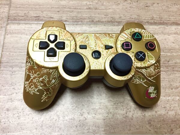 ★美品即決★龍が如く限定★分解清掃済み★PS3 SONY純正品 コントローラー デュアルショック3 ゴールド